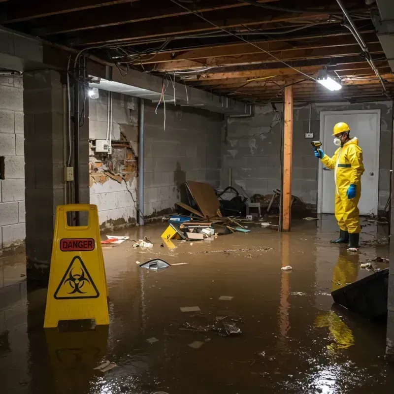 Flooded Basement Electrical Hazard in Fredericksburg, VA Property